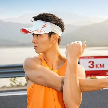 361度火焰系列開頂帽防紫外線跑步太陽帽馬拉松跑步帽 612512001