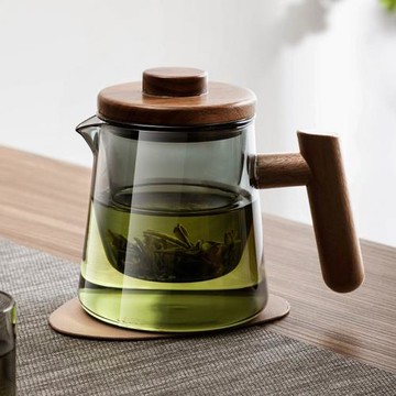 憶壺茶玻璃茶壺過濾茶水分離泡茶壺花茶家用煮黑茶普洱木把茶具杯