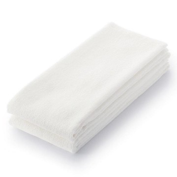 MUJI 無印良品 棉圈絨長型毛巾 棉紗  柔白色  2條