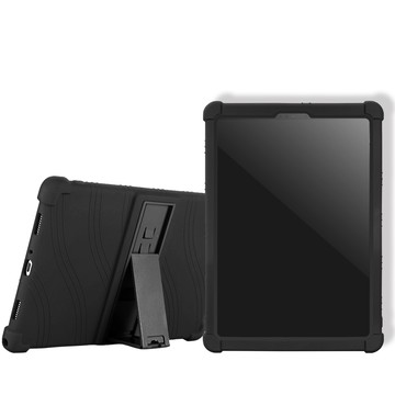 VXTRA 2022 iPad Pro 11吋 第4代 全包覆矽膠防摔支架軟套 保護套(黑)