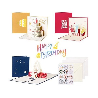 Kesote 誕生日カード メッセージカード ポップアップカード 立体カード 3枚セット 封筒 封かんシール付 通販 Lineポイント最大get Lineショッピング