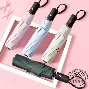 全自動雨傘太陽傘女防曬防紫外線遮陽晴雨傘男兩用大號折疊【木屋雜貨】