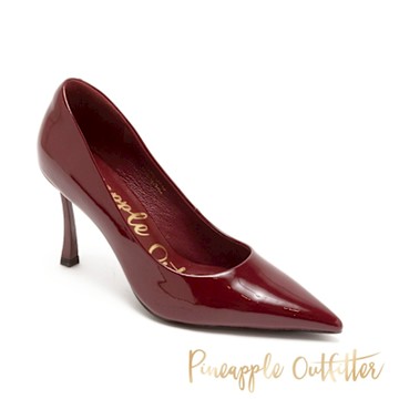 Pineapple Outfitter-經典率性亮皮高跟鞋 GJON-酒紅色