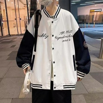 限時優惠 秋冬休閒外套情侶 外套男棒球服男裝冬季胖子港風ins上衣大碼寬鬆學生加絨夾克衫潮