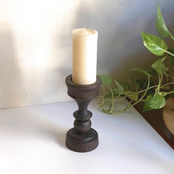 蠟燭台 樸木 鐵媒染