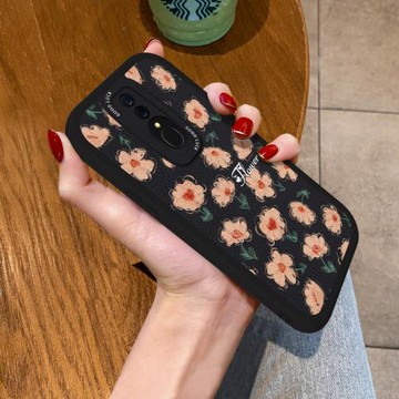 適用OPPOA9手機殼愛心花朵K12Plus全包A11X軟硅膠k9s復古X日韓K10pro高級皮k7保護套女新款K13turbo防摔ins