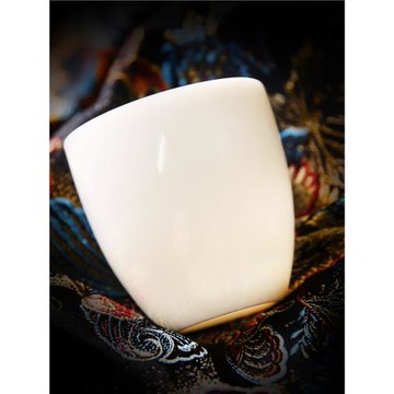 純白主人茶杯家用羊脂玉陶瓷大號功夫單個人喝泡茶專用男女品茗盞