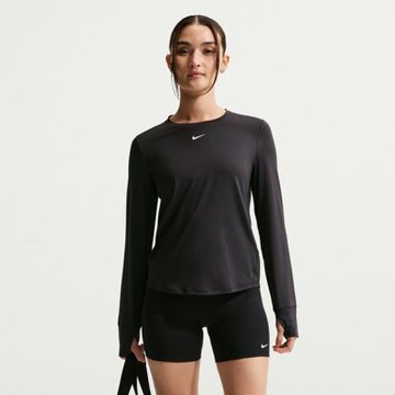 NIKE 長袖上衣 女 速乾 AS W NK ONE CLASSIC DF LS TOP 黑 FN2802-013