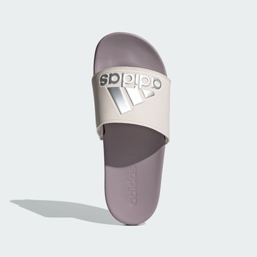 【ADIDAS】ADILETTE COMFORT Slipper 女鞋 運動拖鞋 米白 紫-IG1273