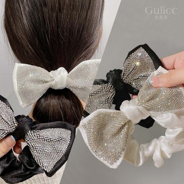 【Gulicc】 髮圈 韓國 滿鑽 蝴蝶結