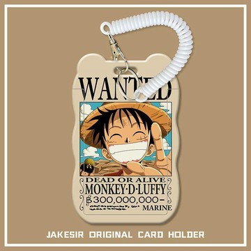 限時下殺✨ONE PIECE卡套 海賊王周邊證件套 多卡位卡夾 海賊王路飛懸賞滑蓋熊耳朵卡套 飯卡證保護套 彈簧繩