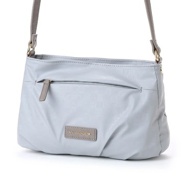 LA BAGAGERIE 字母印斜背包(灰)