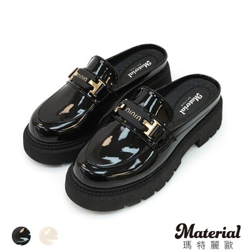 Material瑪特麗歐【全尺碼23-27】 穆勒鞋 MIT質感釦飾懶人鞋 T53096