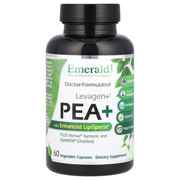 Emerald Laboratories, Levagen+® Pea+ with Enhanced LipiSperse®，60 粒素食膠囊