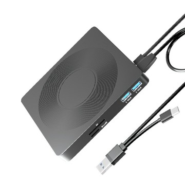 6合一DVD多功能刻錄機USB3.0Type-c光盤驅動器便攜式支持3D播放器【宜家良品百貨】