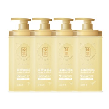 澡享 茶萃液態皂(絲絨白茶)800g*4入