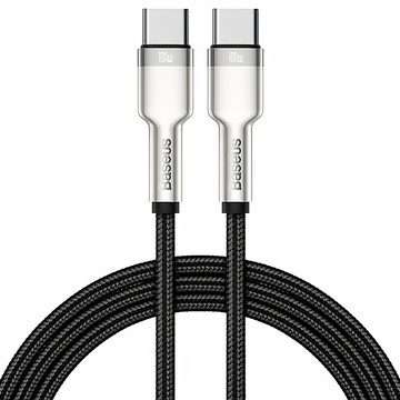 Baseus 倍思 金屬卡福樂系列數據線Type-C to Type-C 100W  1m  黑色  1條