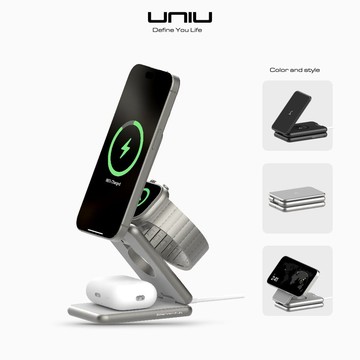 Z3 三合一折疊無線充電器 27W 原鈦色