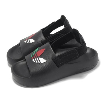 涼鞋 Adifom Adilette J 大童鞋 女鞋 黑 魔鬼氈 可拆式 緩衝 小朋友 休閒鞋 JP5522