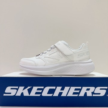 SKECHERS GO RUN ELEVATE 2.0 中童 白色 可定位款  魔鬼氈 運動 休閒鞋404052LWHT