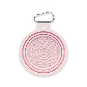 【SofyDOG】PetDreamHouse 可摺疊矽膠旅行碗-嬰兒粉 (寵物碗 摺疊碗 外出碗 水碗)