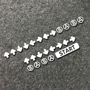 ⚡免運臺灣有貨⚡上上下下左右左右80後經典遊戲祕籍搞笑個性反光汽車機車改裝貼紙⚡可開票