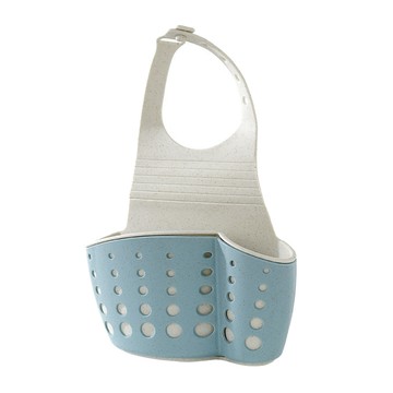 【e.dot】可掛式瀝水籃  北歐藍  1入  雙層