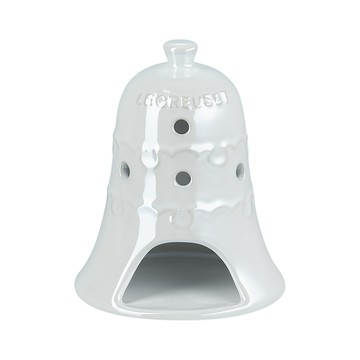 LE CREUSET -雪藏時光系列瓷器鈴鐺造型燭台 (珠光白)