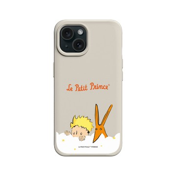 iPhone 15 SolidX 貝殼灰 - Le Petit Prince 小王子 - 小王子與狐狸 - 偷偷窺視
