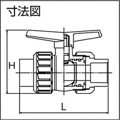 エスロン ボールバルブ TS式 本体PVC OリングEPDM 50 1個 BV50SX ※配送