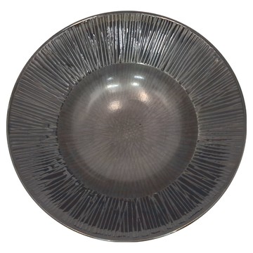 7吋V井-日本製 寬19.7cm/高7cm 容量750mL 材質：陶瓷  黑十草  1個