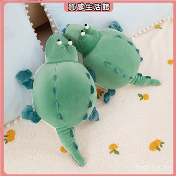 圓滾滾河豚鱷魚毛絨公仔暖手抱枕靠墊午睡枕辦公枕居家枕情侶禮物 冬天暖手 靠枕 抱枕長條 可愛抱枕 趴趴枕 情侶 趴睡枕
