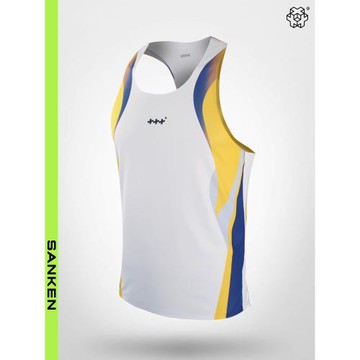 Sanken新款運動馬甲透氣速干輕量化馬拉松跑步訓練潮浪男士背心