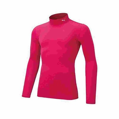 プーマ PMJ-656332 11 コンプレッション ジュニア モックネック LS シャツ (11)ラズベリー ジュニア
