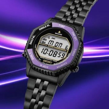 SEIKO 精工 CS 145週年紀念 Rotocall 江戶紫數位錶 手錶 送禮_SK028 HFL001P1/A824-00A0P