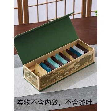 茶葉包裝盒小薄片裝茶禮盒白茶陳皮普洱餅干茶小方塊小方片茶空盒
