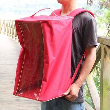 公司貨 開發票 免運 裝佛像的袋子佛像寶寶大號前背包紅色背帶進香裝佛像包 快速發貨