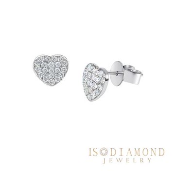 IS DIAMOND 滿鑽50分鑽石耳環 愛心(培育鑽石)