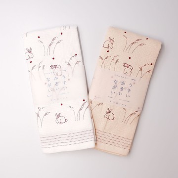 【kontex】100%純棉多功能日本棉紗長巾 (兩色可選- 兔子粉/白)