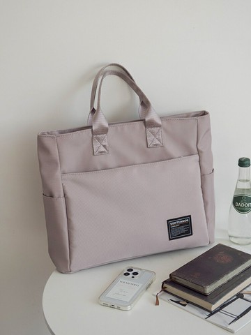 大容量托特包肩背包 新款托特手提大包時尚男女通勤布包大容量上班上課休閑手拎公文包