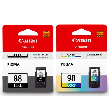 Canon PG88+CL-98 原廠墨水匣組合包【1黑1彩】(適用CANON PIXMA E500 / E600)