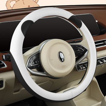 2023年新款卡通熊耳朵全皮方向盤套