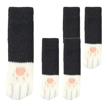 小麥購物 貓掌椅腳套 G112 23g 4個  12 x 4cm  黑色  5組