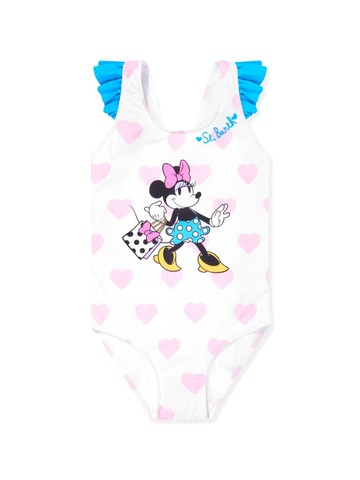MC2 Saint Barth Kids - Carol heart-print swimsuit - kids - Spandex/Elastane/Polyamide - 6 - White