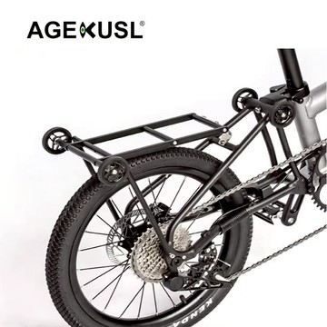 AGEKUSL 自行車後架合金 Easywheel 貨架用於 ACEOFFIX D10 折疊自行車