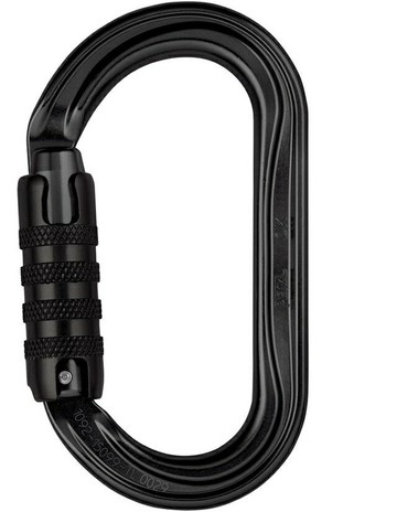 Petzl M33A TLN 帶鎖鉤環/O型勾環/三段鎖自動鎖勾環 OK Triact-lock 全黑版