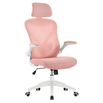 E-home Arno 亞諾 網布可旋轉扶手高背電腦椅 EFC110A-pk  60 x 60 x 118~128cm  粉紅色