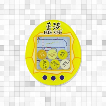 香港鐵路搖搖磁石貼2 - 黃色鐵路