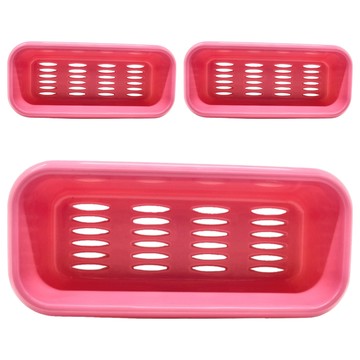 瓶罐收納盒 Set U-123 PP塑料  26.2 x 13 x 8.8cm  繽紛花漾  3個