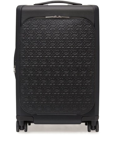 Ferragamo - Gancini-print leather luggage - men - CALFSKIN/Plastic/Polyester - One Size - Black